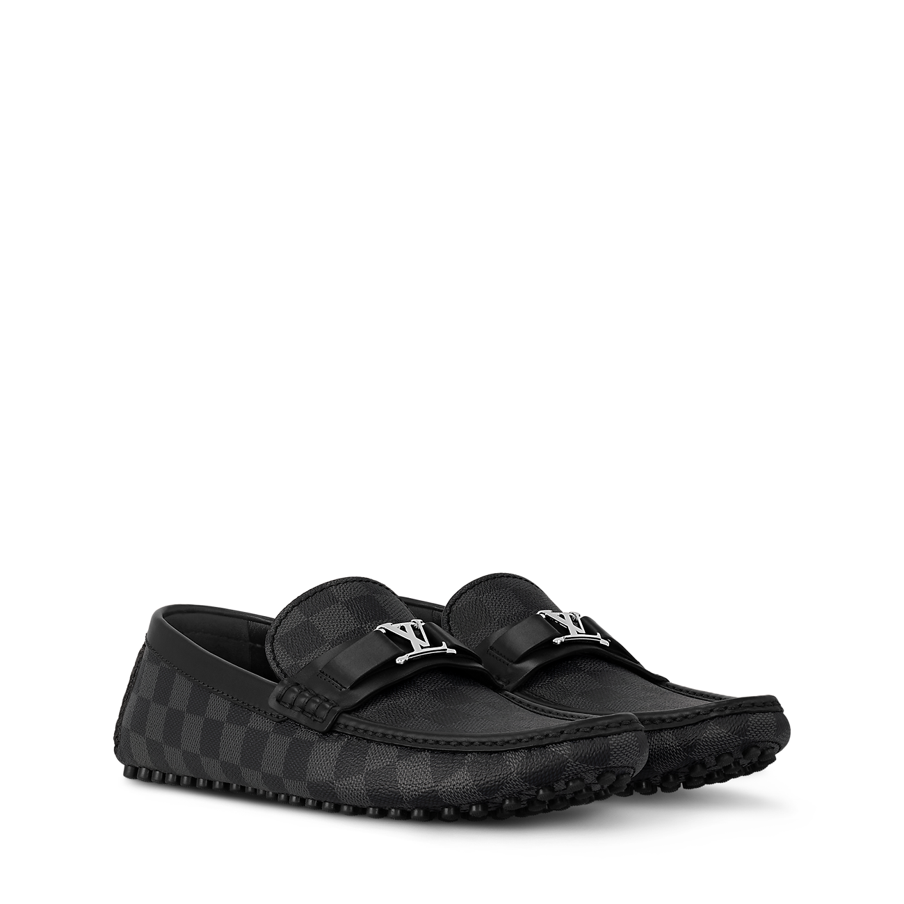 Hockenheim Moccasin Damier Graphite Canvas Men Shoes LOUIS VUITTON